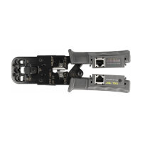 Crimpzange mit Abisolierer und Netzwerktester für 8P (RJ45), 6P (RJ12/11), 6P DEC oder 4P (RJ10) Stecker