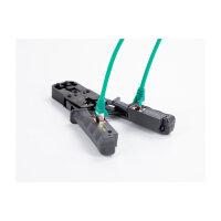 Crimpzange mit Abisolierer und Netzwerktester für 8P (RJ45), 6P (RJ12/11), 6P DEC oder 4P (RJ10) Stecker