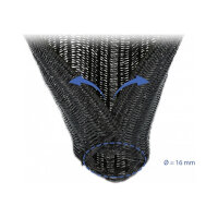Geflechtschlauch selbstschließend 10 m x 16 mm schwarz