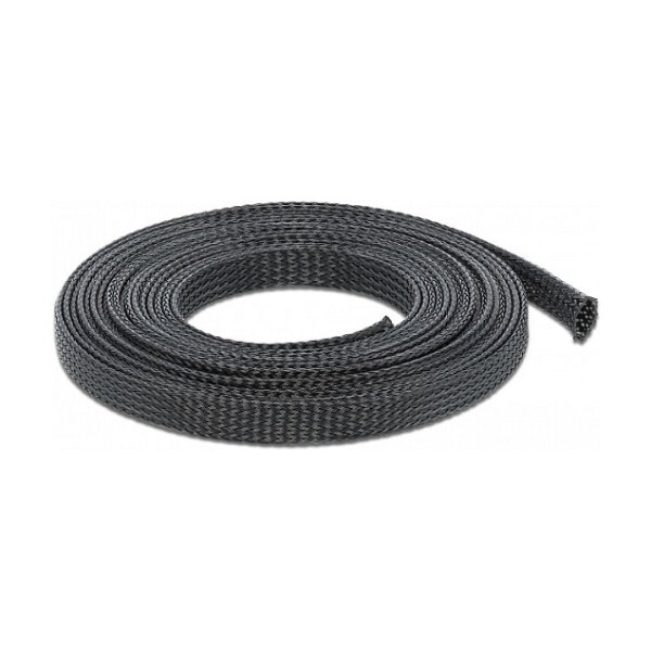 Geflechtschlauch dehnbar 10 m x 12 mm schwarz