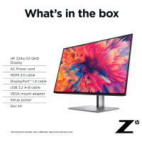 60,5cm/23,8 (2560x1440) HP Z24q G3 16:9 5ms IPS HDMI DisplayPort VESA Pivot QHD Silver