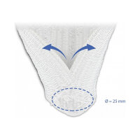 Geflechtschlauch selbstschließend 10 m x 25 mm weiß