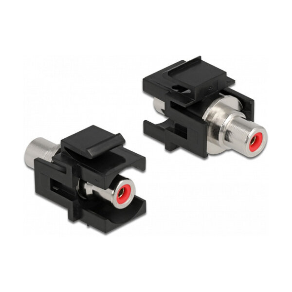 Keystone Modul Cinch Buchse > Cinch Buchse rot / schwarz