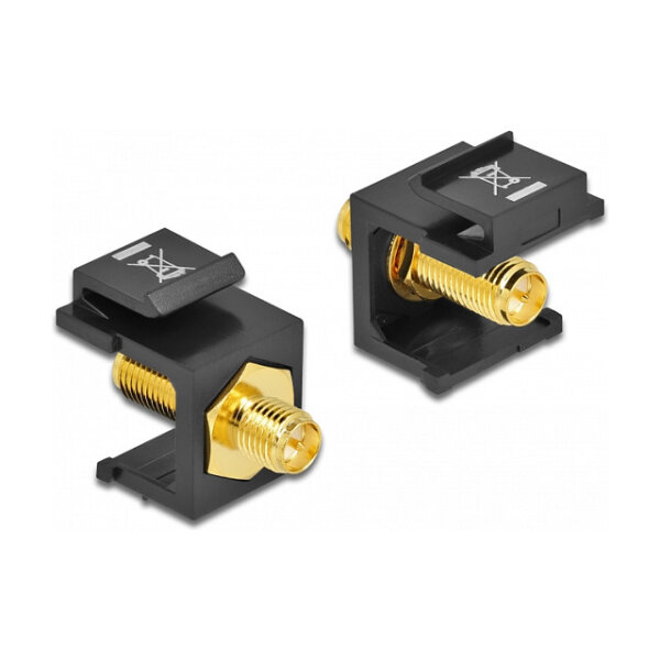 Keystone Modul RP-SMA Buchse > RP-SMA Buchse schwarz