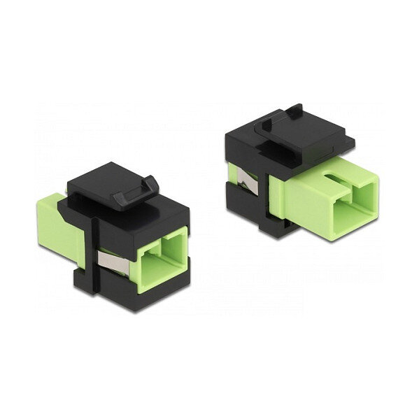 Keystone Modul SC Simplex Buchse zu SC Simplex Buchse lindgrün / schwarz