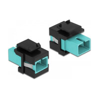 Keystone Modul SC Simplex Buchse zu SC Simplex Buchse aqua / schwarz