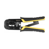 Universelle Crimpzange mit Abisolierer für 8P (RJ45) oder 6P (RJ12/11) Stecker