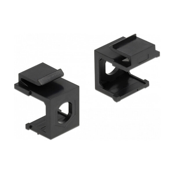 Keystone Abdeckung schwarz mit 8,0 mm Durchführung +Hex 4 Stück