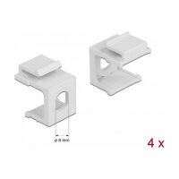 Keystone Abdeckung weiß mit 8,0 mm Durchführung +Hex 4 Stück