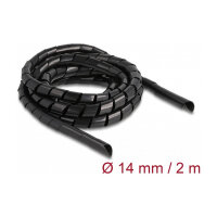 Spiralschlauch flexibel 2 m x 14 mm schwarz
