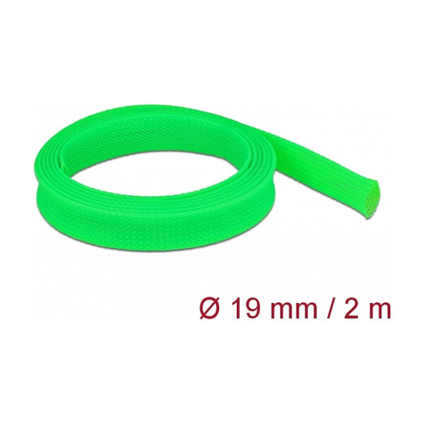 Geflechtschlauch dehnbar 2 m x 19 mm grün