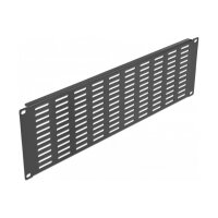 19? Netzwerkschrank Panel mit Lüftungsschlitzen horizontal 3 HE schwarz