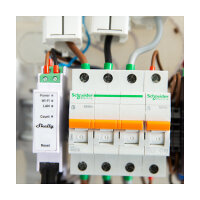 Shelly Relais "Pro 3EM 120A" WLAN LAN Stromzähler Inkl. 3x 120A Klemmen Messfunktion BT DIN-Rail