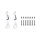 140mm Thermaltake CT140 PC Cooling Fan White 500-1500rpm - 2Pack