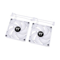 140mm Thermaltake CT140 ARGB Sync PC Cooling Fan White 500-1500rpm - 2Pack