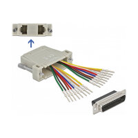 D-Sub 25 Pin Crimp Stecker zu 2 x RJ45 Buchse mit...