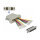 D-Sub 25 Pin Crimp Buchse zu 2 x RJ45 Buchse mit Montagesatz beige