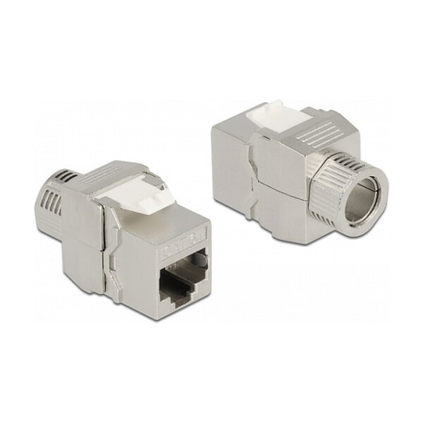 Keystone Modul RJ45 Buchse zu LSA Cat.6A werkzeugfrei geschirmt