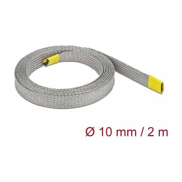 Geflechtschlauch zur EMV Abschirmung dehnbar 2 m x 10 mm