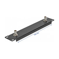 10? Panel mit 2 x BNC Buchse 1 HE schwarz