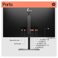 HP E32k G5 IPS UHD 3840x2160 DP/HDMI/USB-C 350cd