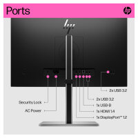 60,5cm/23,8 (1920x1080) HP E24t G5 IPS HDMI DP Pivot Full HD