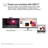 60,5cm/23,8 (1920x1080) HP E24m G4 16:9 5ms USB-C VGA HDMI DP Speaker Full HD Black