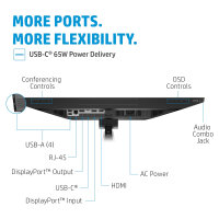 60,5cm/23,8 (1920x1080) HP E24m G4 16:9 5ms USB-C VGA HDMI DP Speaker Full HD Black
