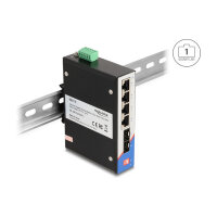 Industrie Gigabit Ethernet Switch 4 Port RJ45 2 Port SFP für Hutschiene