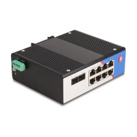Industrie Gigabit Ethernet Switch 8 Port RJ45 2 Port SFP für Hutschiene