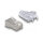 RJ45 Modularer Stecker mit vorderer Öffnung (easy connect) Cat.6 und Knickschutztülle 50er Set