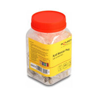 RJ45 Modularer Stecker mit gebogener Rastnase Cat.6 und Knickschutztülle 50er Set