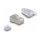 RJ45 Modularer Stecker mit gebogener Rastnase Cat.6 und Knickschutztülle 50er Set