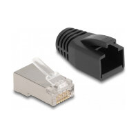 RJ50 Modularer Stecker Cat.5e mit Knickschutztülle 25er Set