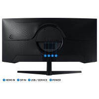 86cm/34 (3440x1440) Samsung Odyssey C34G55TWWP Curved 21:9 1ms 144Hz HDMI DisplayPort VESA Ultra WQHD Black