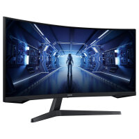 86cm/34 (3440x1440) Samsung Odyssey C34G55TWWP Curved 21:9 1ms 144Hz HDMI DisplayPort VESA Ultra WQHD Black