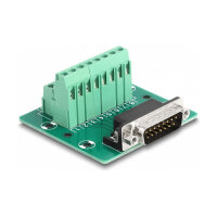 D-Sub 15 Pin Stecker zu Terminalblock für Hutschiene