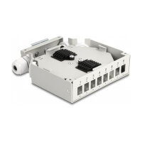 LWL Verteilerbox für Hutschiene 8 Port grau