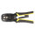 Universelle Crimpzange mit Abisolierer für 10P (RJ50), 8P (RJ45), 6P (RJ12/11), 6P DEC oder 4P Modular Stecker