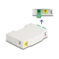 LWL Anschlussdose für Hutschiene mit Spleißhalter und 2 x SC Simplex Kupplung