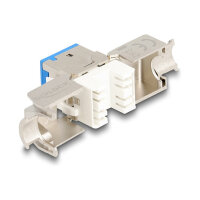 Keystone Modul RJ45 Buchse zu LSA Cat.6A werkzeugfrei blau Set 10 Stück