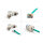 Keystone Modul RJ45 Buchse zu LSA Cat.6A werkzeugfrei blau Set 10 Stück