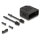 Gehäuse für D-Sub 9 Pin Stecker / Buchse Kunststoffgehäuse mit Zugentlastung schwarz