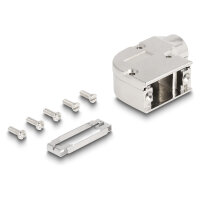 Gehäuse für D-Sub 9 Pin Stecker / Buchse mit Metallhalterung 90° gewinkelt Zinklegierung