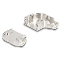 Gehäuse für D-Sub 9 Pin Stecker / Buchse mit Metallhalterung 90° gewinkelt Zinklegierung