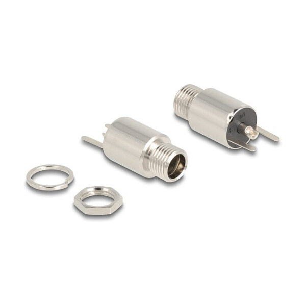 Steckverbinder DC 5,5 x 2,5 mm Buchse zum Einbau Lötversion - rund 20 V / 10 A