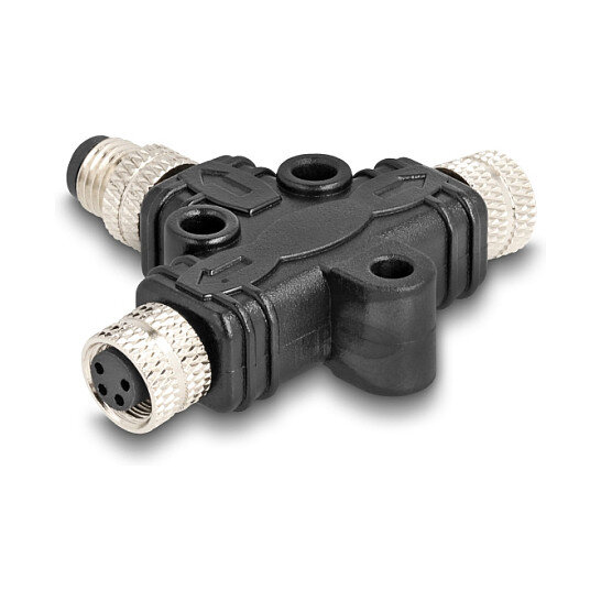 M8 T-Splitter A-kodiert 4 Pin 1 x Stecker zu 2 x Buchse Parallelschaltung