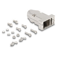 Gehäuse für D-Sub 9 Pin Stecker / Buchse mit Zugentlastung Zinklegierung