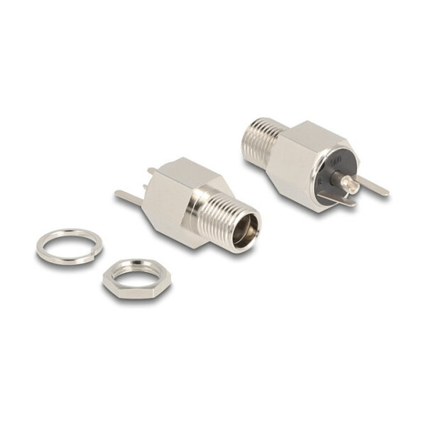 Steckverbinder DC 5,5 x 2,5 mm Buchse zum Einbau Lötversion - Sechskant 20 V / 9 A