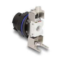 RJ45 Cat.6A Einbaubuchse mit LSA Anschluss schwarz